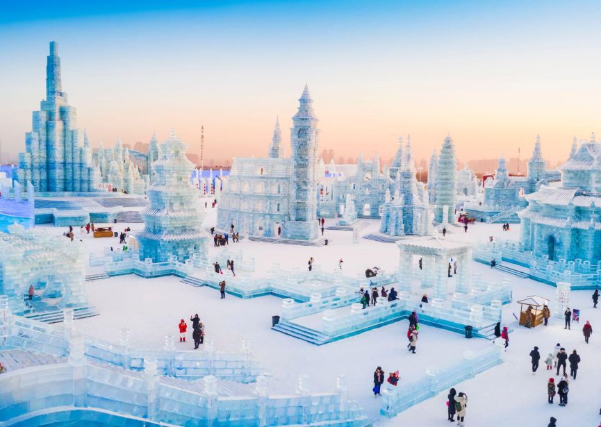 KHÁM PHÁ THÀNH PHỐ BĂNG CÁP NHĨ TÂN - LÀNG TUYẾT CỔ TÍCH - LỄ HỘI BĂNG ĐĂNG